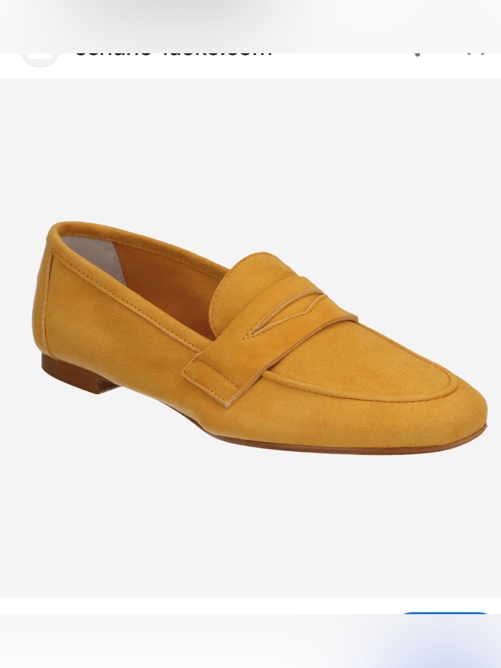 Antonio Melani Suede penny loafers in mustard yellow size 7 1/2